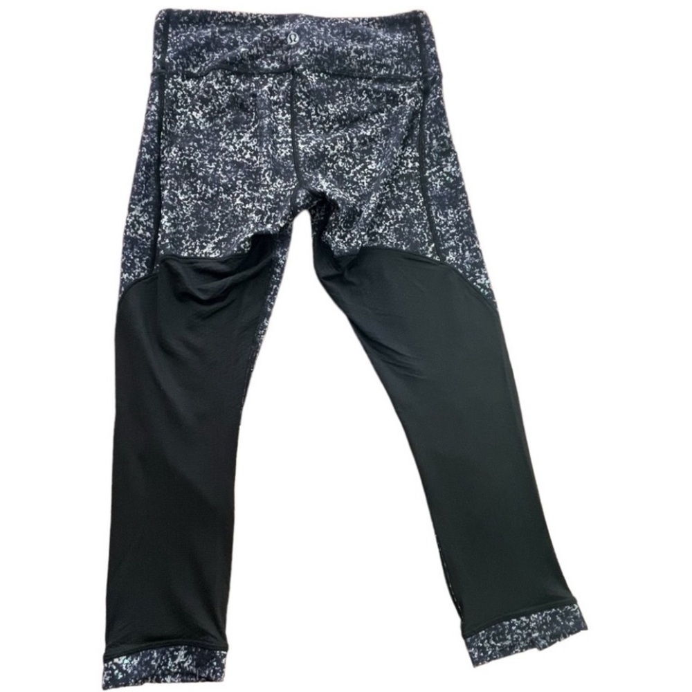 Lululemon Journey Crop Leggings in Rocky Road Sand Dune Toothpaste/Black - Sz 4 - Picture 2 of 12